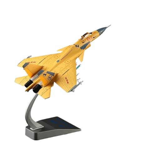 GUOXUN Für J-15 Flugzeugmodell Simulation Legierung Fighter sinkt und fliegt J-15 Kampfflugzeug(J15-1:72Yellow) von GUOXUN