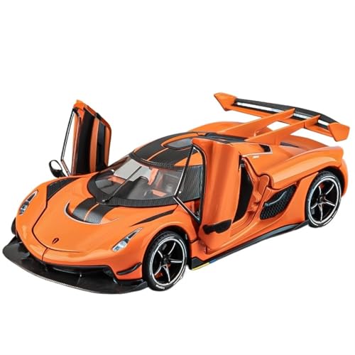 GUOXUN Für Jesko Auto Modell Legierung Super Sport Auto Mini Auto Pull-Back-Auto Modell Auto Spielzeug Auto Multi-Funktion Simulation Auto Spielzeug(Orange) von GUOXUN