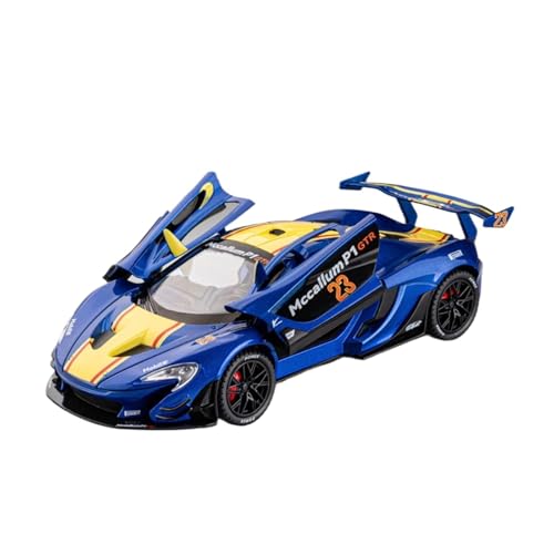 GUOXUN Für Maßstab 1:24, Geeignet Für McLaren P1-GTR Legierungsmodell, Sound Und Licht, Spielzeug Für Zurückziehen(Blue) von GUOXUN