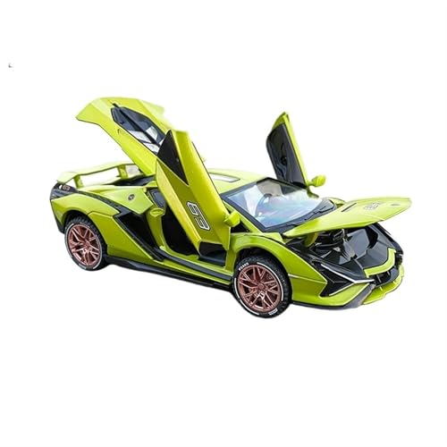 GUOXUN Für Metallauto-Modell Lightning Maverick Sound- und Licht-Pull-Back-Spielzeugauto Entdecken Sie den exquisiten Innenraum mit zu öffnenden Türen(Green) von GUOXUN