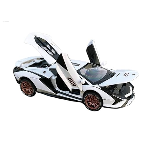 GUOXUN Für Metallauto-Modell Lightning Maverick Sound- und Licht-Pull-Back-Spielzeugauto Entdecken Sie den exquisiten Innenraum mit zu öffnenden Türen(White) von GUOXUN