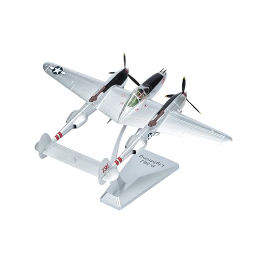 GUOXUN Für P38-Modell 1:48 P38 Lightning Fighter Flugzeugmodell aus dem Zweiten Weltkrieg, Simulation von Flugzeugmodellen aus Legierung, Ornamente, fertiges Produkt von GUOXUN