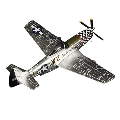 GUOXUN Für P51 Mustang Weltkrieg II Kämpfer 1:72/1:48 Simulation Legierung Fertig Flugzeug Modell Metall Militär Ornamente(1:72 Alloy P51 (Silver paint)) von GUOXUN