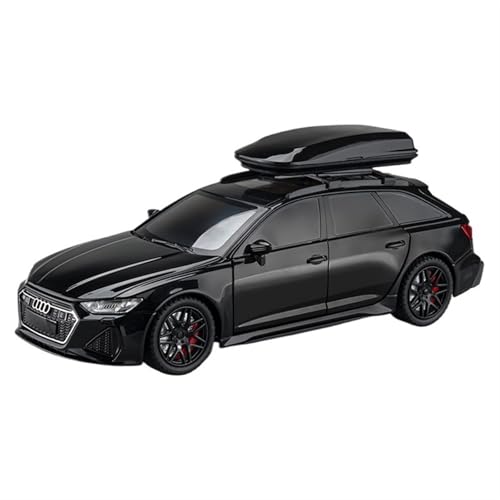 GUOXUN Für RS6 mit Stoßdämpfern, Sportwagen-Sammelfigur, Ornamente, Metall-Charme, lebendige Lichter und Geräusche, mehrere Funktionen(Black) von GUOXUN