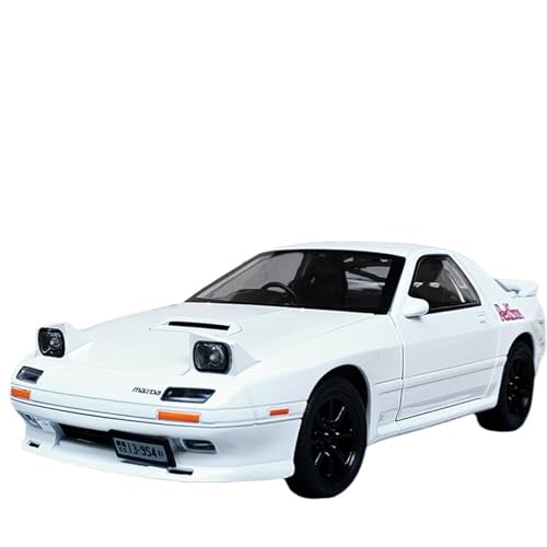 GUOXUN Für RX7 Automodell D Legierung JDM Sportwagen Fc1/24 Licht Sound und Zurückziehen, um die Freude des Sammlers zu öffnen(White) von GUOXUN