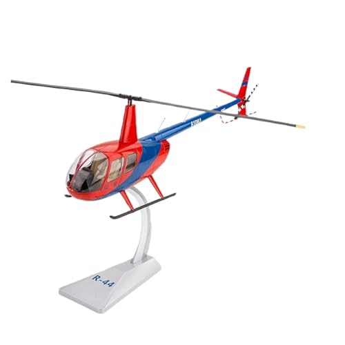 GUOXUN Für Robinson R44 Hubschrauber Flugzeug Modell Universal Hubschrauber Legierung Fertig Ornamente(Red) von GUOXUN