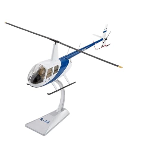 GUOXUN Für Robinson R44 Hubschrauber Flugzeug Modell Universal Hubschrauber Legierung Fertig Ornamente(White) von GUOXUN