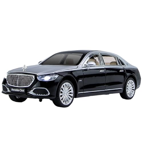 GUOXUN Für S680 Limousine Modell Sound und Licht zurückziehen Auto Spielzeug Auto Ornamente langlebige Legierung atemberaubende Lichter und Sounds(Black) von GUOXUN