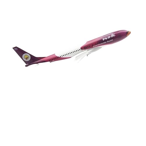 GUOXUN Für Thailand Gelb Blau Weiß Lila Vogel 737 Flugzeug Legierung Statische Ornamente Sammlung Modell Simulation Passagier Flugzeug(Purple) von GUOXUN