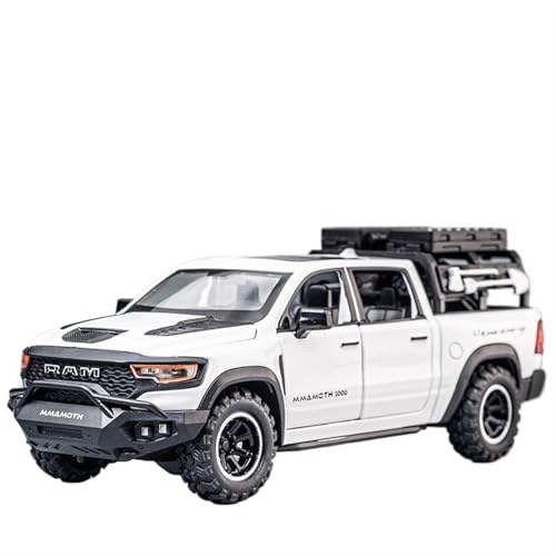 GUOXUN Für Tyrannosaurus Rex Pickup Legierung Auto Modell Junge Geschenk Ornamente Sammlung 1:32 Simulation Metall Spielzeugauto(White) von GUOXUN