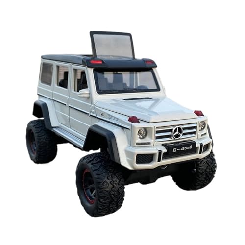 GUOXUN Für das G500-Metallautomodell mit Sound- und Licht-Offroad-Ornamenten. Entdecken Sie den exquisiten Innenraum mit zu öffnenden Türen(White) von GUOXUN