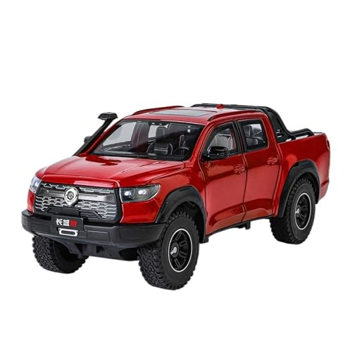 GUOXUN Für: 1:24 Great Wall Motor GWM Poer Muscle-Car-Modell Aus Legierung Mit Sound Und Licht, Pullback-Spielzeug, Sammlerstücke(Red) von GUOXUN