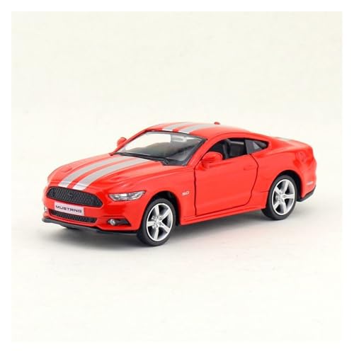 GUOXUN Für: 1:36 Mustang 2015 Automodell Sound Und Licht Pull Back Simulation Legierungsmodell(Red) von GUOXUN