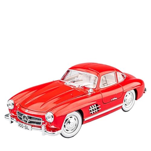 GUOXUN Für: Benz 300SL, Automodell Aus Legierung Im Maßstab 1/24, Mit Hochsimulierter Pullback-Sound- Und Lichtfunktion(Red) von GUOXUN