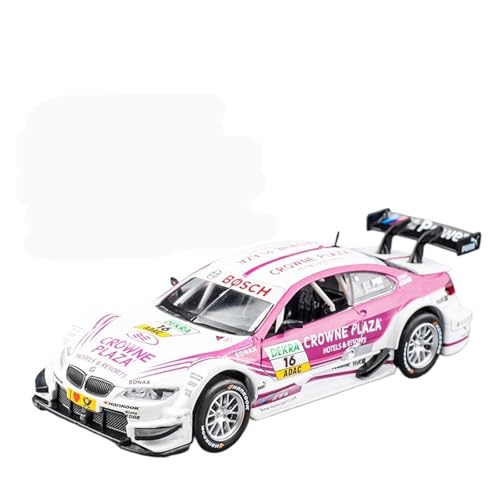 GUOXUN Für: M3 DTM Nr. 1/Nr. 22/Nr. 16, Sportwagenmodell Aus Leichtmetall Im Maßstab 1/32 Mit Hochsimulierter Pullback-Sound- Und Lichtfunktion(Pink) von GUOXUN