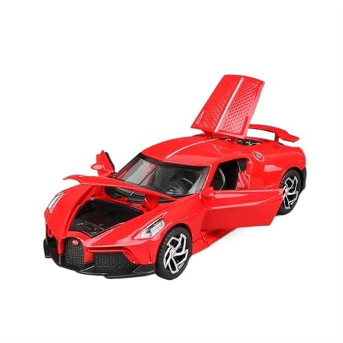 GUOXUN Für:1 :32 Dragon Supercar Druckgusslegierung Automodell Hohe Simulation Metall Akusto-optisches Automodell Mini Multifunktionales Simulationsautospielzeug(Red) von GUOXUN