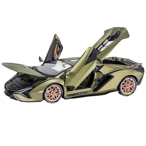 GUOXUN Legierung Auto Modell 1:18 Für Sport Auto Simulation Große Blitz Auto Ornamente Sammlung(Green) von GUOXUN