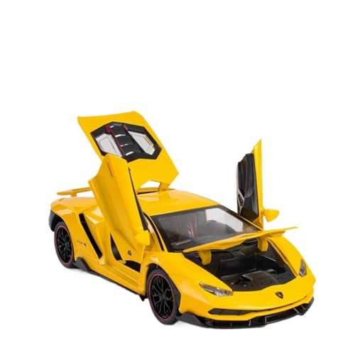 Legierung Auto Modell 1:24 Für Sport Auto LP770 Coupe Blitz Auto Modell Batmobil Metall Ornamente(Yellow) von GUOXUN