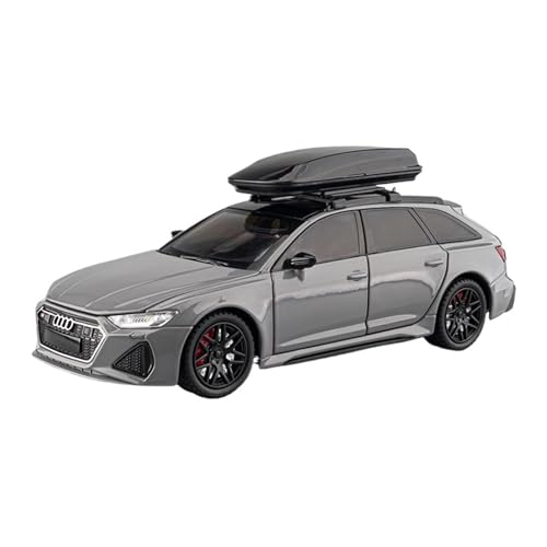 GUOXUN Legierung Auto Modell Für 1:24 RS6 Ornamente Kollektion Sound Und Licht Tür Zurück Ziehen Spielzeug Station Wagon(Gray) von GUOXUN