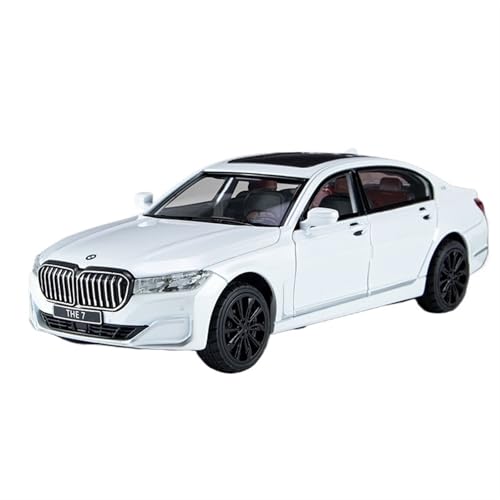 GUOXUN Legierung Automodell 1:24 Für Simulationssammlung 760LI Ornamente Sound Und Licht Türöffnung Spielzeug Luxusauto (1:24 White) von GUOXUN