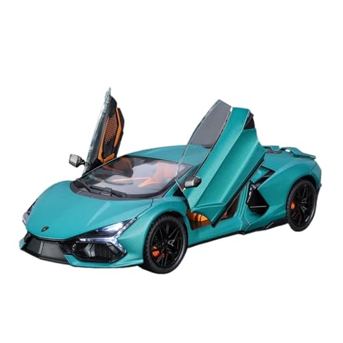 GUOXUN Maßstab 1/24, geeignet für Lamborghini Revuelto Legierungsmodell Sound und Licht Pull Back Spielzeug(Green) von GUOXUN