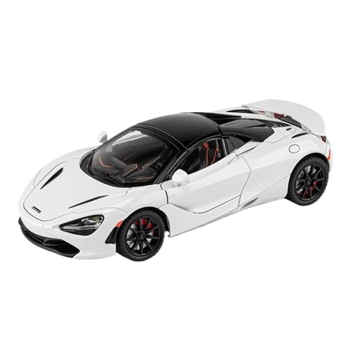 GUOXUN Maßstab 1/24, geeignet für Mclaren 720S Legierungsmodell Sound und Licht Pull Back-Spielzeug(White) von GUOXUN