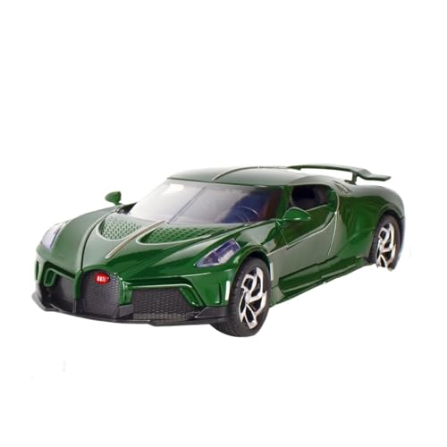 GUOXUN Maßstab 1/24 für Bugatti La Voiture Noire Legierungsmodell mit Sound und Licht Spielzeug(Green) von GUOXUN