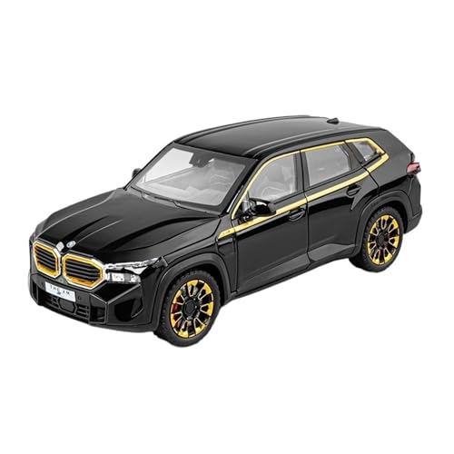 GUOXUN Maßstab 1/24 geeignet für BMW XM Legierungsmodell Sound und Licht Pull Back Spielzeug(Black) von GUOXUN