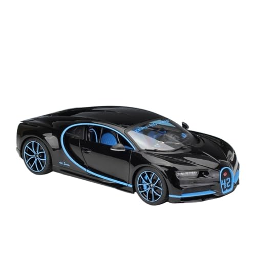 GUOXUN Maßstab 1:18 Für Chiron-Legierungs-Druckguss-Prozesssimulationsautomodell(Black) von GUOXUN