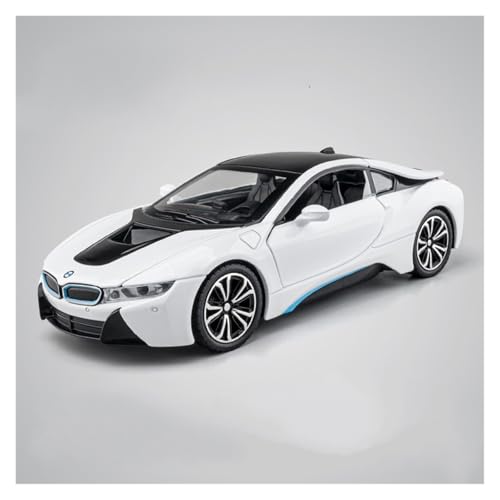 GUOXUN Maßstab 1:22, Geeignet Für BMW I8 Legierung, Druckguss-Automodell Interaktives Multifunktionsauto(White) von GUOXUN