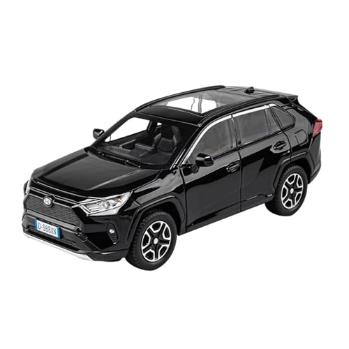 GUOXUN Maßstab 1:22 Für RAV4-Legierung Druckguss-Automodell Interaktives Multifunktions-Spielzeugauto(Black) von GUOXUN