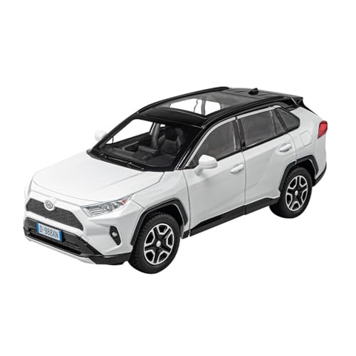 GUOXUN Maßstab 1:22 Für RAV4-Legierung Druckguss-Automodell Interaktives Multifunktions-Spielzeugauto(White) von GUOXUN