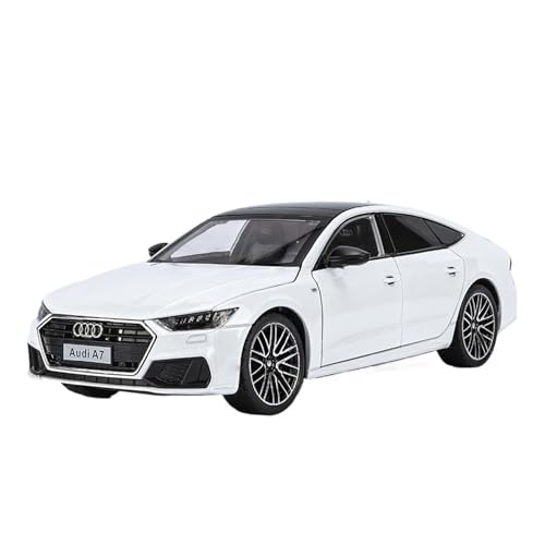 GUOXUN Maßstab 1:22 Geeignet Für Audi A7 Legierung Druckguss Automodell Multifunktionssimulation Autospielzeug(White) von GUOXUN