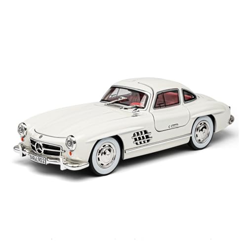 GUOXUN Maßstab 1:22 Geeignet Für Mercedes-Benz 300SL Oldtimer Legierung, Druckguss-Automodell Multifunktions-Simulationsauto-Spielzeug(White) von GUOXUN