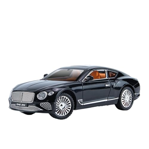 GUOXUN Maßstab 1:24, Geeignet Für Bentley Continental Alloy Druckguss-Automodell, Multifunktions-Simulationsspielzeug(Black) von GUOXUN