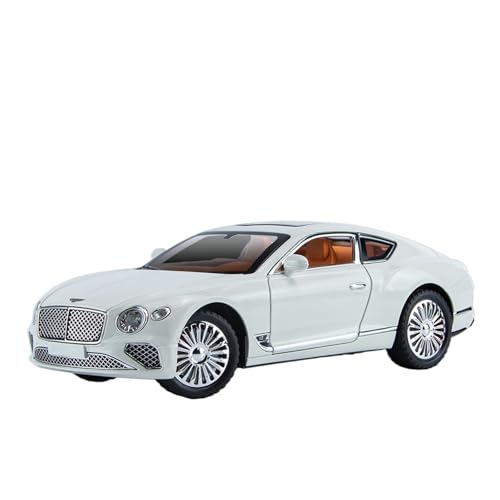 GUOXUN Maßstab 1:24, Geeignet Für Bentley Continental Alloy Druckguss-Automodell, Multifunktions-Simulationsspielzeug(White) von GUOXUN