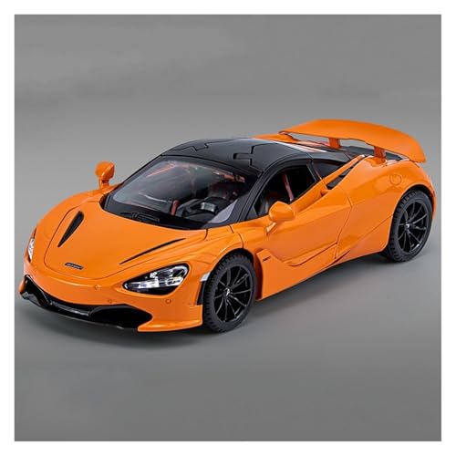 GUOXUN Maßstab 1:24 Für McLaren 720S Legierungsdruckguss-Automodell Interaktives Multifunktionsauto(Orange) von GUOXUN