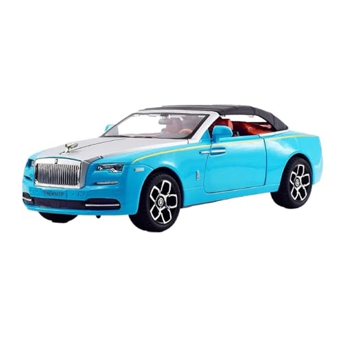 GUOXUN Maßstab 1:24 Für Rolls-Royce Dawn Cabrio Sportwagen Modell Spielzeug Legierung Sound Und Licht Zurück Stoßdämpfer(Blue) von GUOXUN