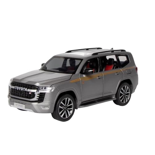 GUOXUN Maßstab 1:24 Für Toyota Land Cruiser LC300, Automodell Aus Druckgusslegierung, Interaktives Multifunktionsauto(Chrome) von GUOXUN