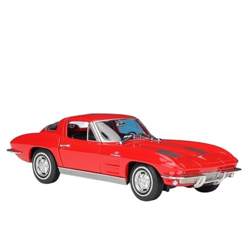 GUOXUN Maßstab 1:24 Geeignet Für 1963 Corvette Simulation Legierung Auto Modell Sammlung Ornamente(Red) von GUOXUN