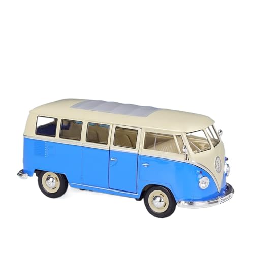 GUOXUN Maßstab 1:24 Geeignet Für 1963 VW T1 Bus Klassische Simulation Legierung Automodell Sammlung Ornamente(White) von GUOXUN