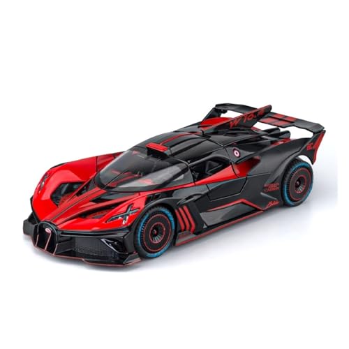 GUOXUN Maßstab 1:24 Geeignet Für Bugatti Bolide Legierung Druckguss-Automodell Multifunktions-Simulationsauto-Spielzeug(Red) von GUOXUN