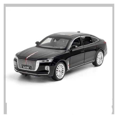 GUOXUN Maßstab 1:24 Geeignet Für Hongqi H9 Automodell Legierung Druckguss Simulation Auto Spielzeug(Black) von GUOXUN