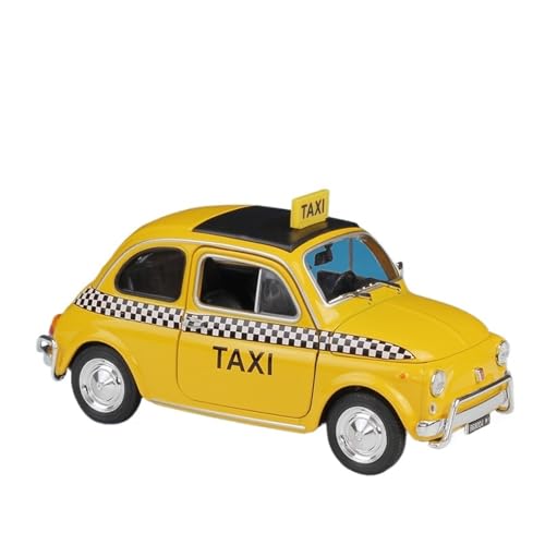 GUOXUN Maßstab 1:24 Geeignet Für Nuova FIAT 500 Taxi Simulation Legierung Auto Modell Sammlung Ornamente von GUOXUN