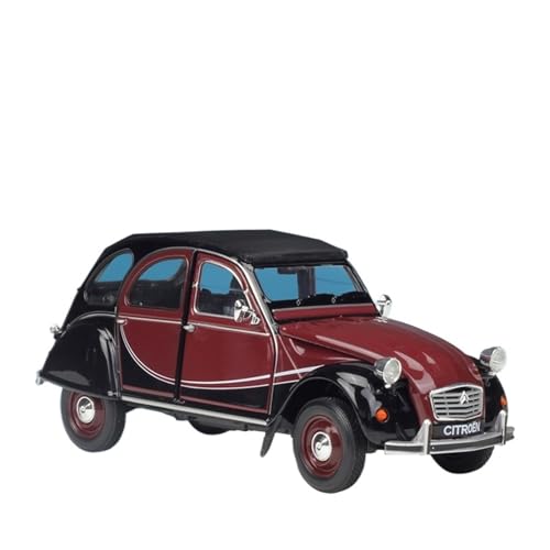 GUOXUN Maßstab 1:24 geeignet für 2CV 6 Charleston Oldtimer-Simulation Legierung Automodell Sammlung Ornamente(Red) von GUOXUN