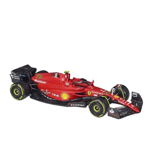 GUOXUN Maßstab 1:43 Für Die Saison 2022 Ferrari F1-75 Formel-1-Simulationsautomodell Aus Legierung Nr. 16 Nr. 55(#55Sainz) von GUOXUN