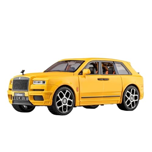 GUOXUN Simulation 1:20 Für Cullinan Legierung Auto Modell Ornamente Rolls-Royce Limousine Auto Modell Geschenk(1:20 yellow) von GUOXUN