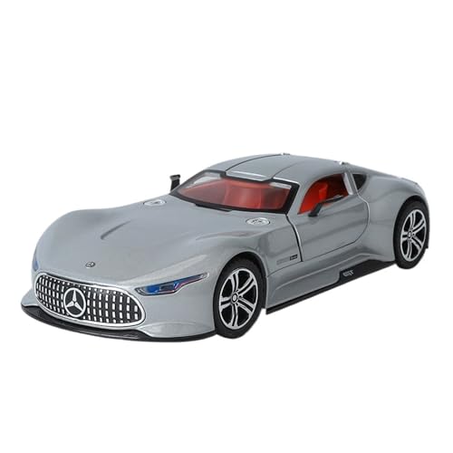 GUOXUN Von 1:24AMG Vision GT Simulation Sportwagenmodell Alloy Pull Back Interaktives Sound- Und Lichtauto(Silver) von GUOXUN