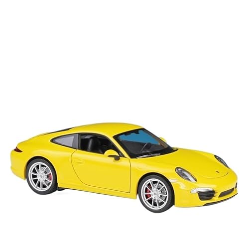 GUOXUN Maßstab 1:24 Geeignet Für Carrera S 991 Sportwagensimulation Legierung Automodellsammlung Ornamente(Yellow) von GUOXUN