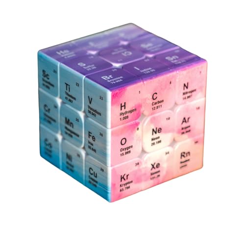 GUOYOU Zauberwürfel 3X3 Speed Cube 3X3 Speedcube Speed Zauberwürfel Magic Cube zauberwürfel Stickerless Periodensystem der Elemente Rubiks Würfel für Kinder Erwachsene Puzzle Rubiks Würfel Spielzeug von GUOYOU